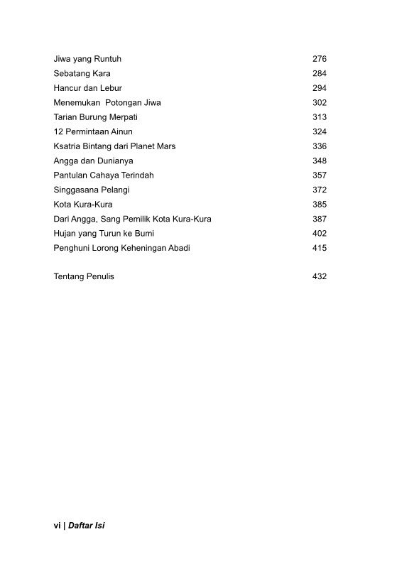 Daftar Isi 2 - Lorong Keheningan Abadi