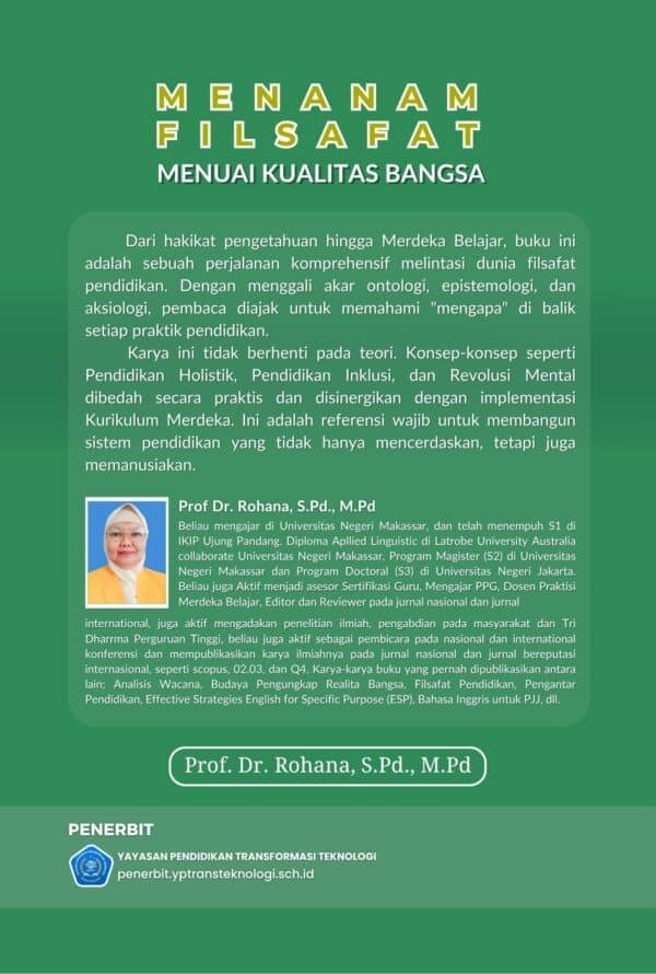 Cover Buku Menanam Filsafat Menuai Kualitas Bangsa