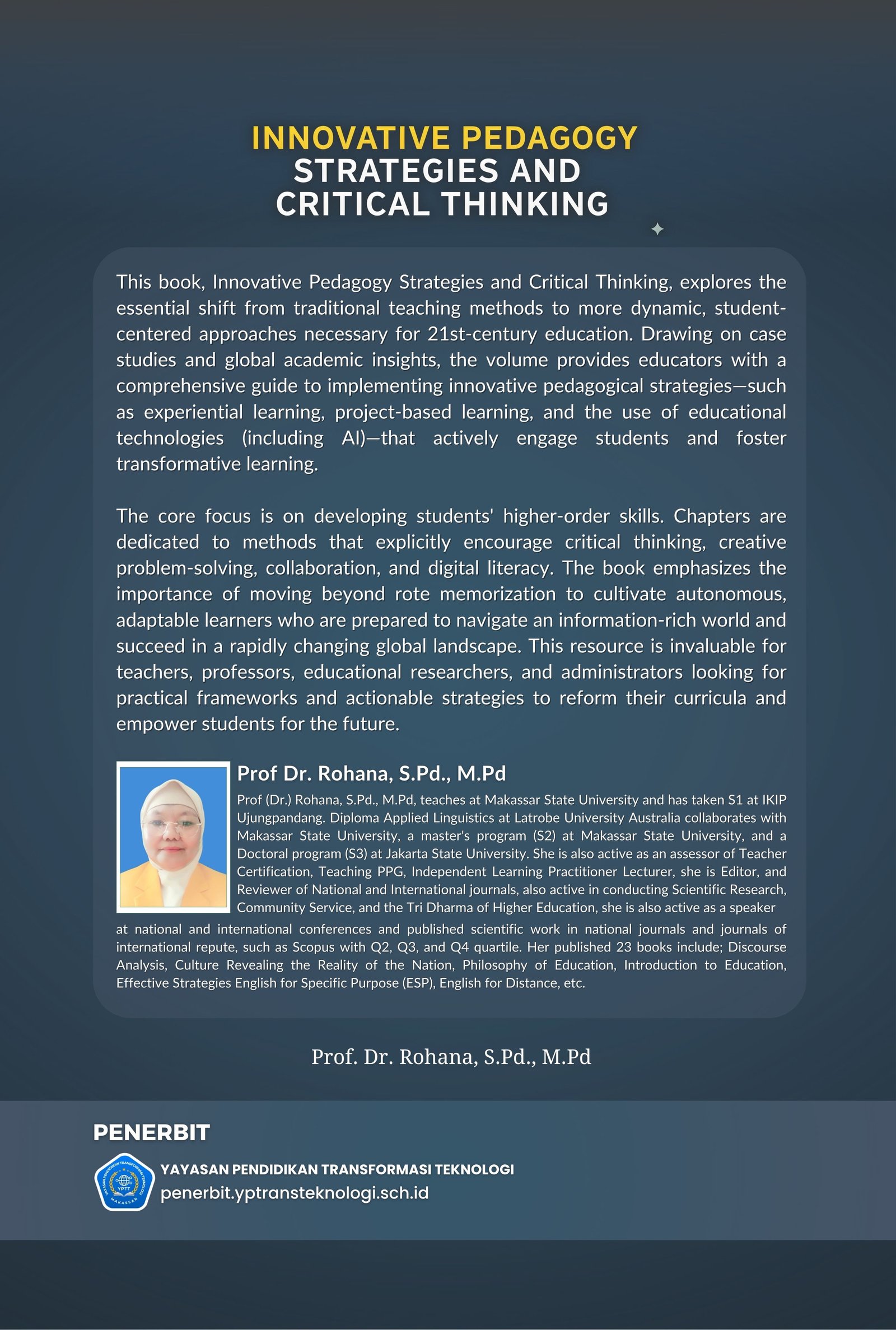 Innovative Pedagogy Strategies and Critical Thinking - Rohana - Gambar 2